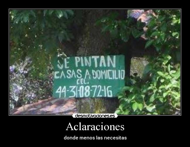 Aclaraciones -