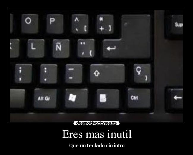 Eres mas inutil -