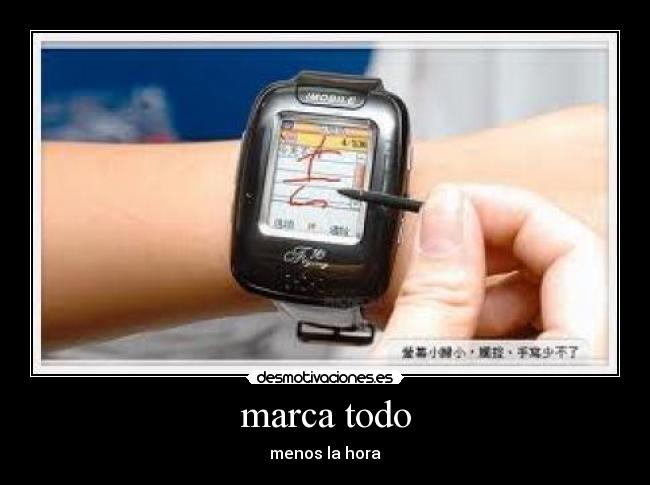marca todo - menos la hora