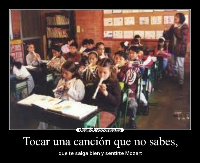 Tocar una canción que no sabes, -