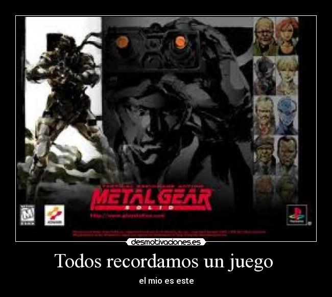 carteles mgs1metal gear solidplay station desmotivaciones