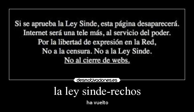 la ley sinde-rechos -