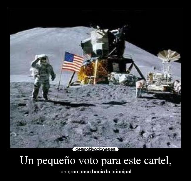 Un pequeño voto para este cartel, - un gran paso hacia la principal