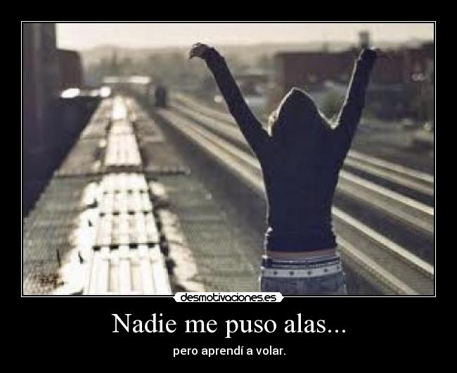 Nadie me puso alas... -