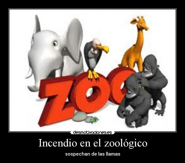 Incendio en el zoológico - sospechan de las llamas