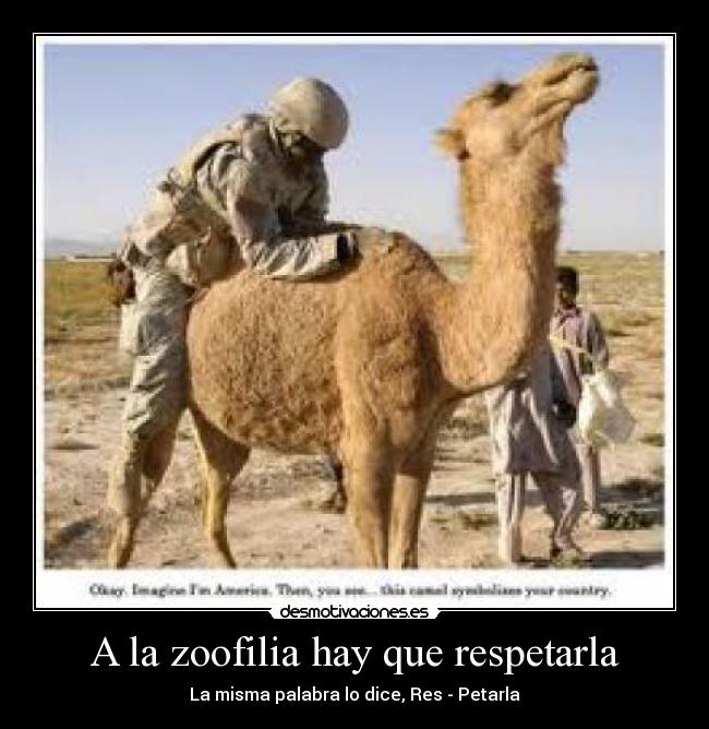 A la zoofilia hay que respetarla -