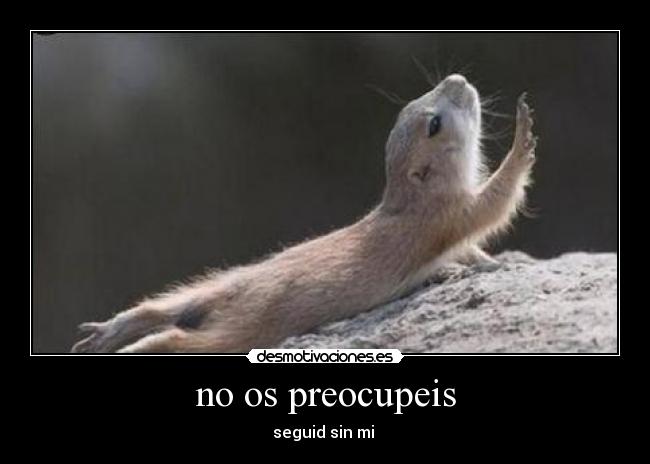 no os preocupeis -