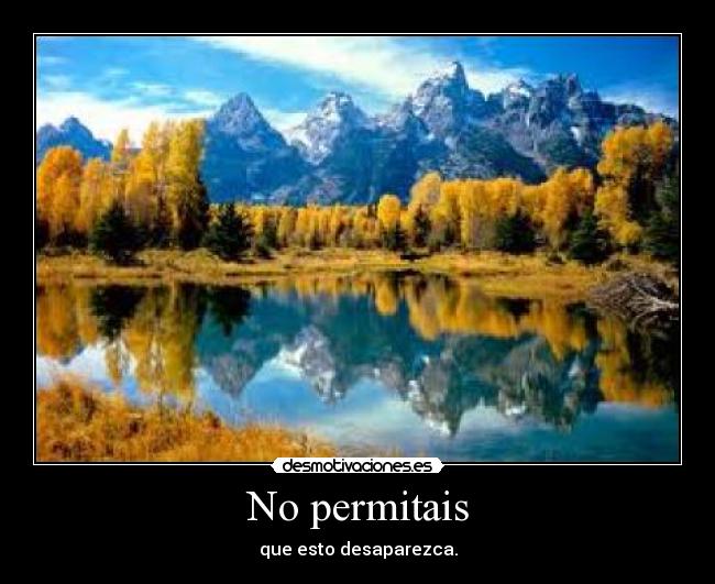 No permitais - que esto desaparezca.