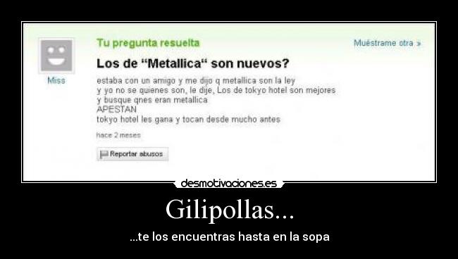 carteles tokio hotel metallica desmotivaciones