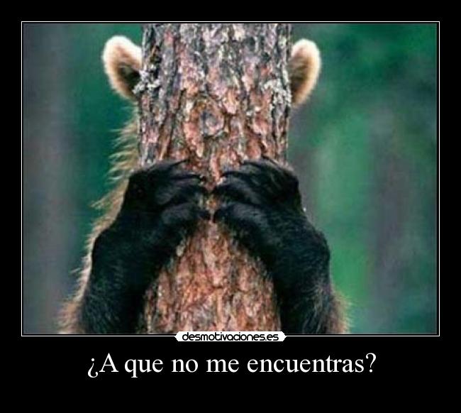 ¿A que no me encuentras? -