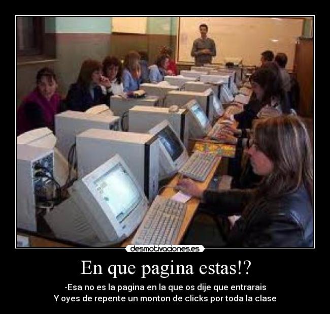 En que pagina estas!? -