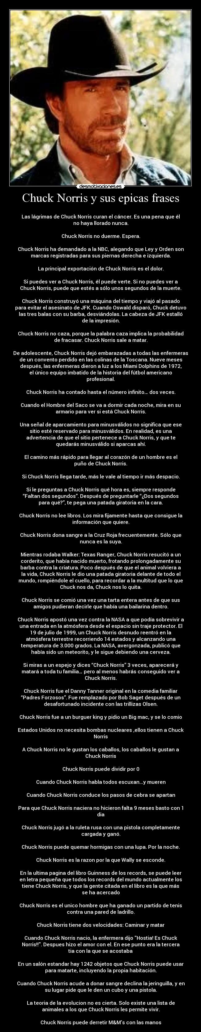 Chuck Norris y sus epicas frases - 