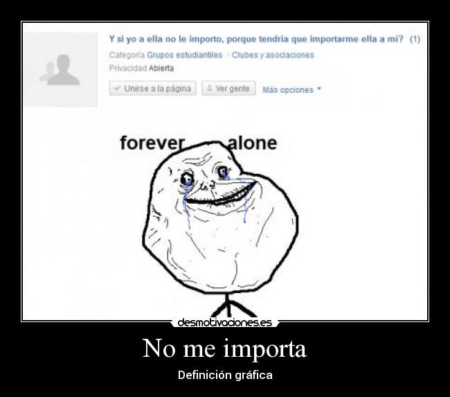 No me importa - Definición gráfica