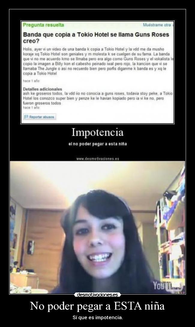 No poder pegar a ESTA niña -