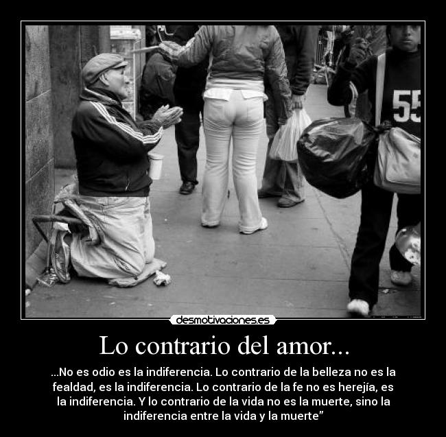 Lo contrario del amor... - 