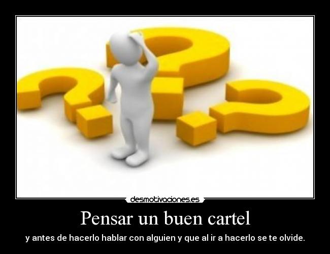 Pensar un buen cartel - 