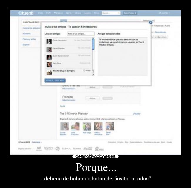 Porque... - ...debería de haber un boton de invitar a todos