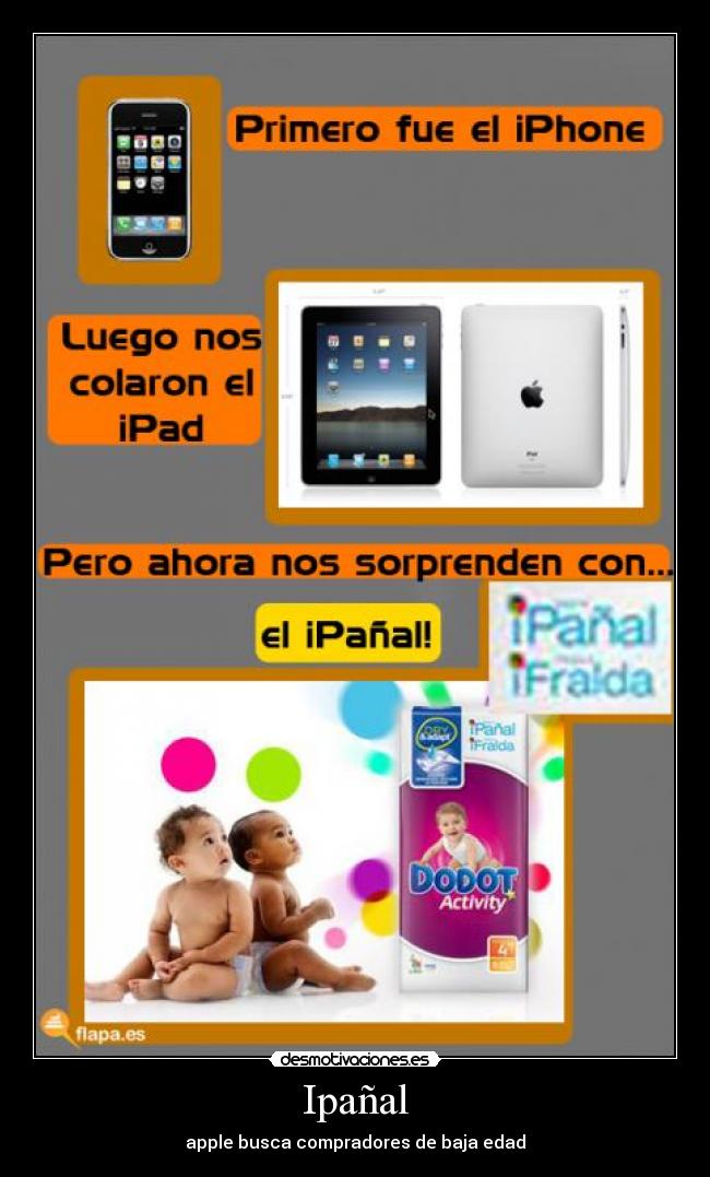 Ipañal - apple busca compradores de baja edad