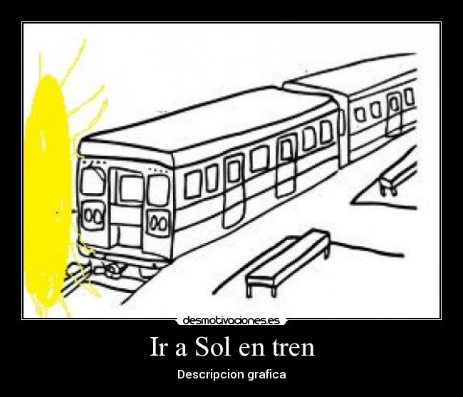 Ir a Sol en tren - Descripcion grafica