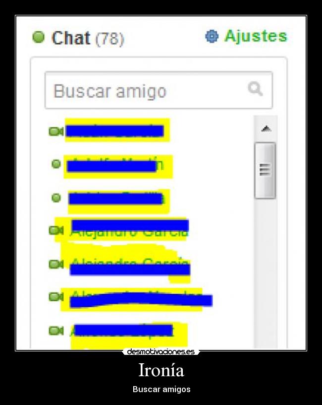 Ironía - Buscar amigos