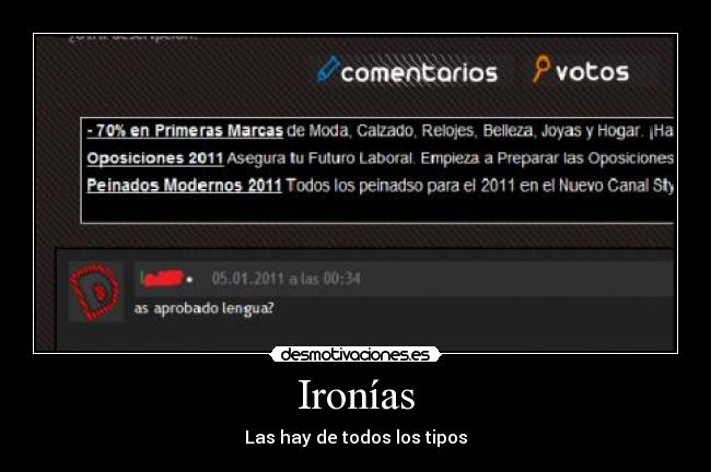 Ironías - Las hay de todos los tipos