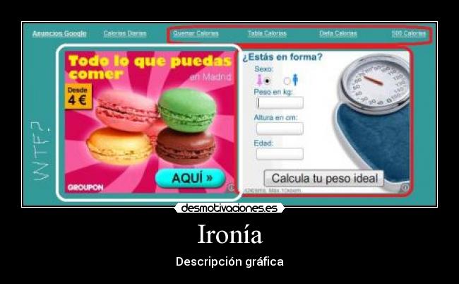 Ironía - Descripción gráfica