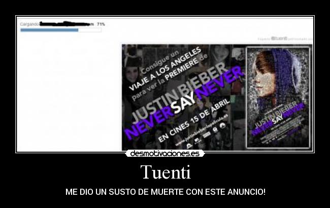 Tuenti - ME DIO UN SUSTO DE MUERTE CON ESTE ANUNCIO!