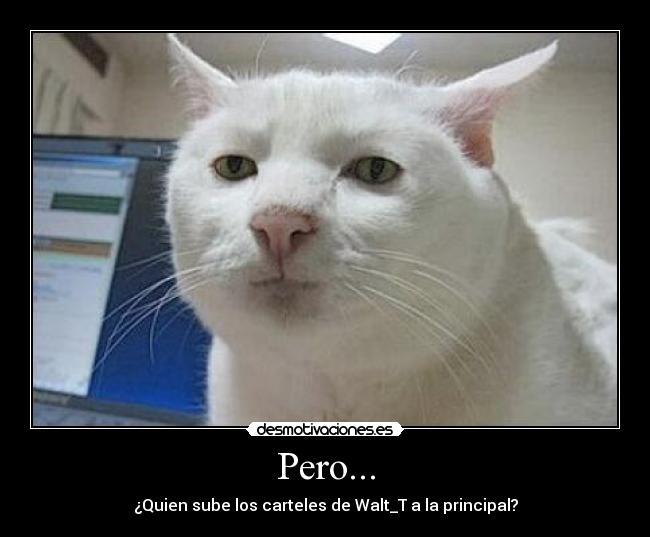 Pero... - ¿Quien sube los carteles de Walt_T a la principal?