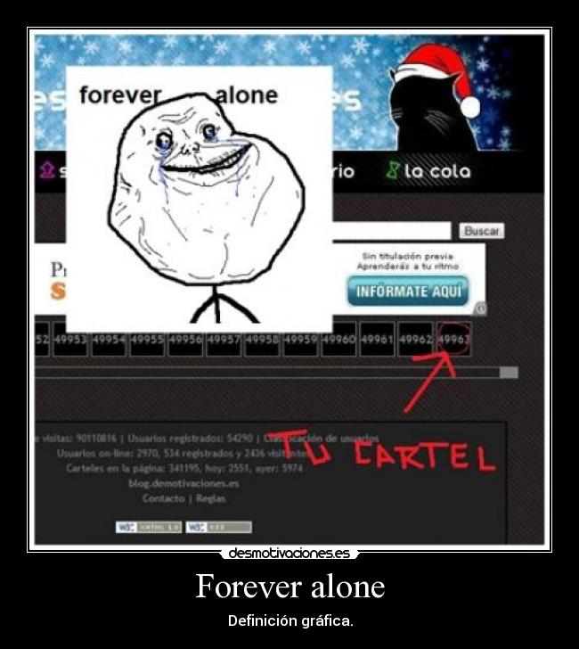 carteles forever alone desmotivaciones