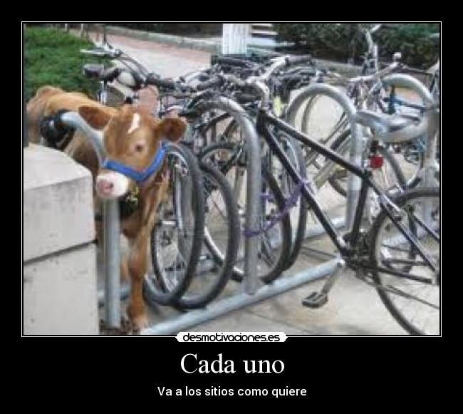 Cada uno - Va a los sitios como quiere