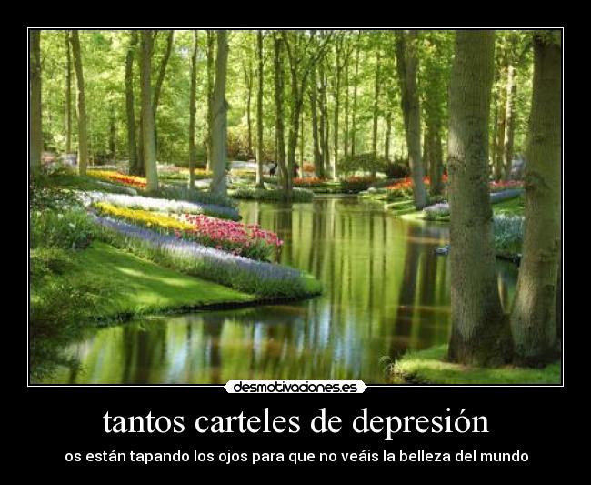 tantos carteles de depresión -