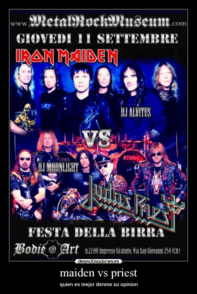 maiden vs priest - quien es mejor denme su opinion