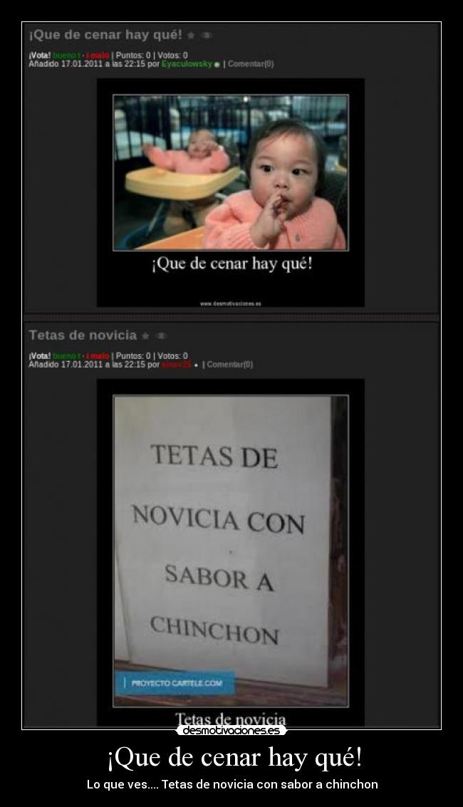 ¡Que de cenar hay qué! - Lo que ves.... Tetas de novicia con sabor a chinchon