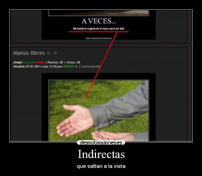 Indirectas - que saltan a la vista