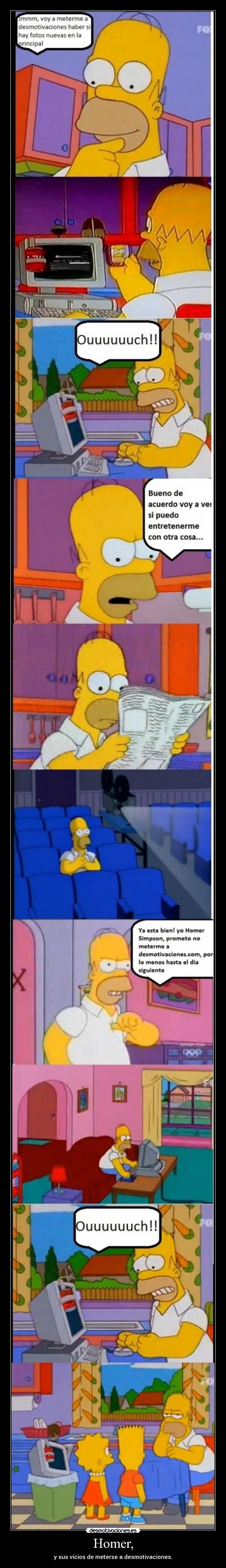 Homer, - y sus vicios de meterse a desmotivaciones.