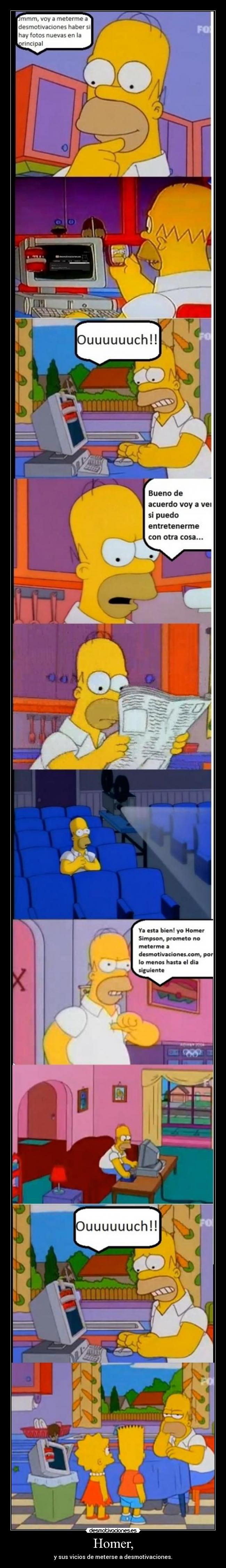 Homer, - y sus vicios de meterse a desmotivaciones.