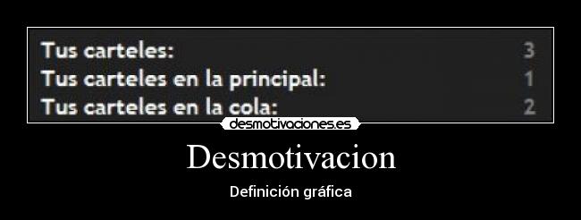 Desmotivacion - Definición gráfica