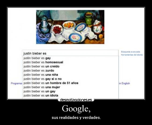 Google, - sus realidades y verdades.