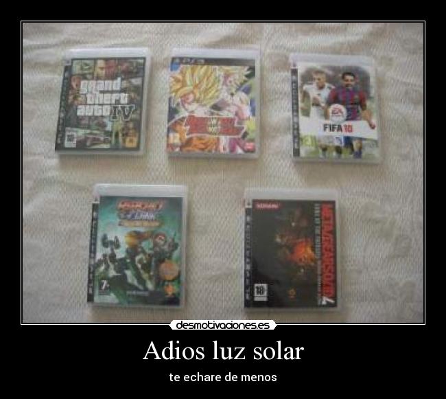 Adios luz solar - 