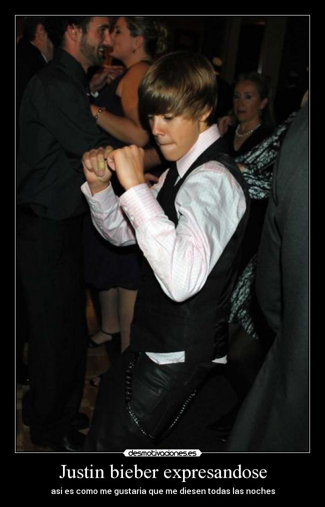 Justin bieber expresandose -