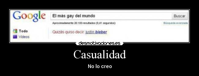 Casualidad - No lo creo