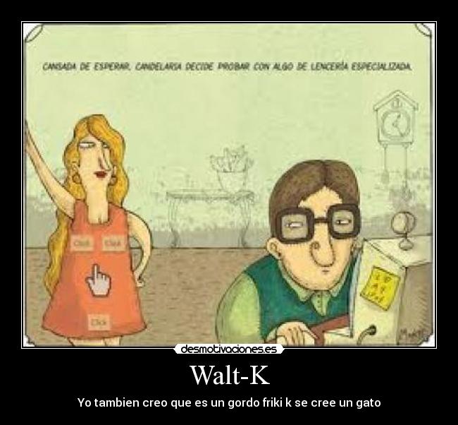 Walt-K - Yo tambien creo que es un gordo friki k se cree un gato