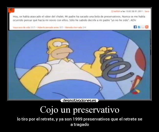 Cojo un preservativo -