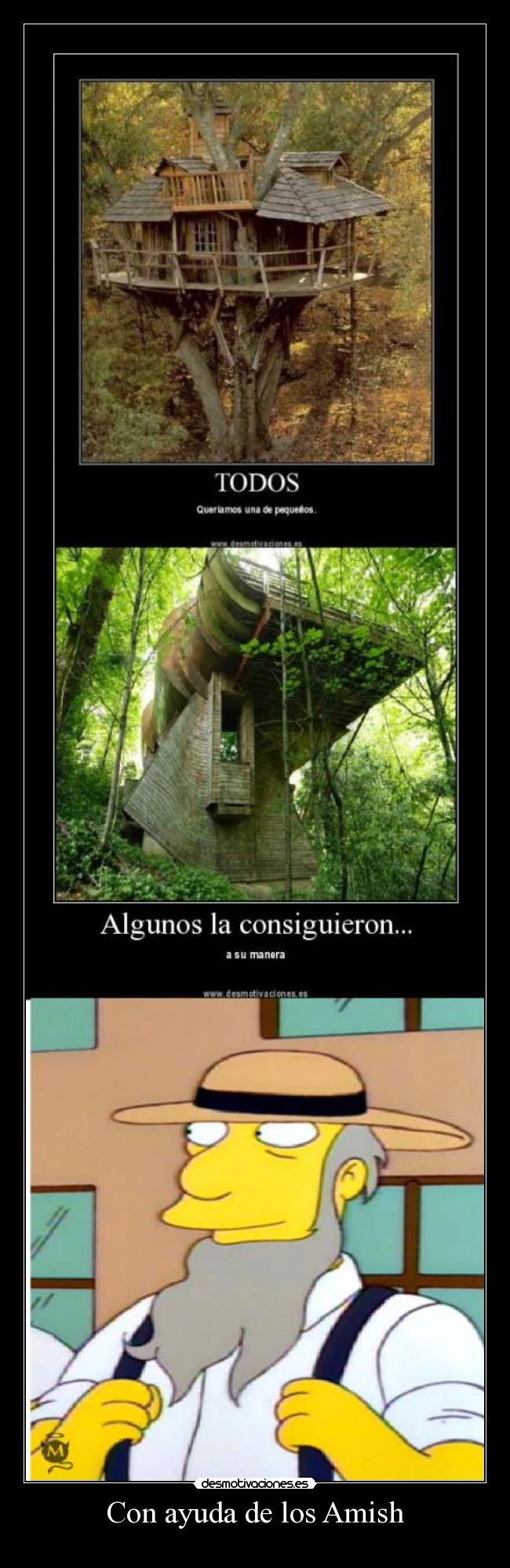 carteles ayuda amish los simpson desmotivaciones