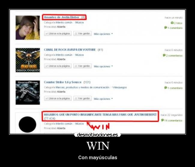 WIN - Con mayúsculas