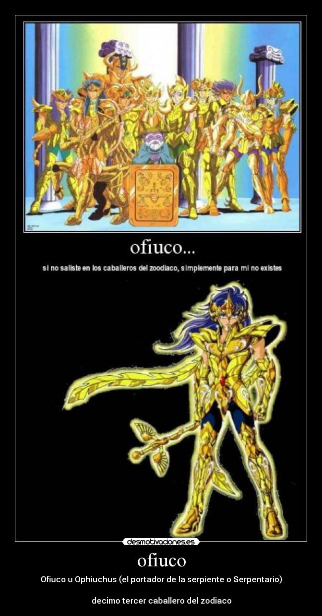 ofiuco - Ofiuco u Ophiuchus (el portador de la serpiente o Serpentario)

decimo tercer caballero del zodiaco