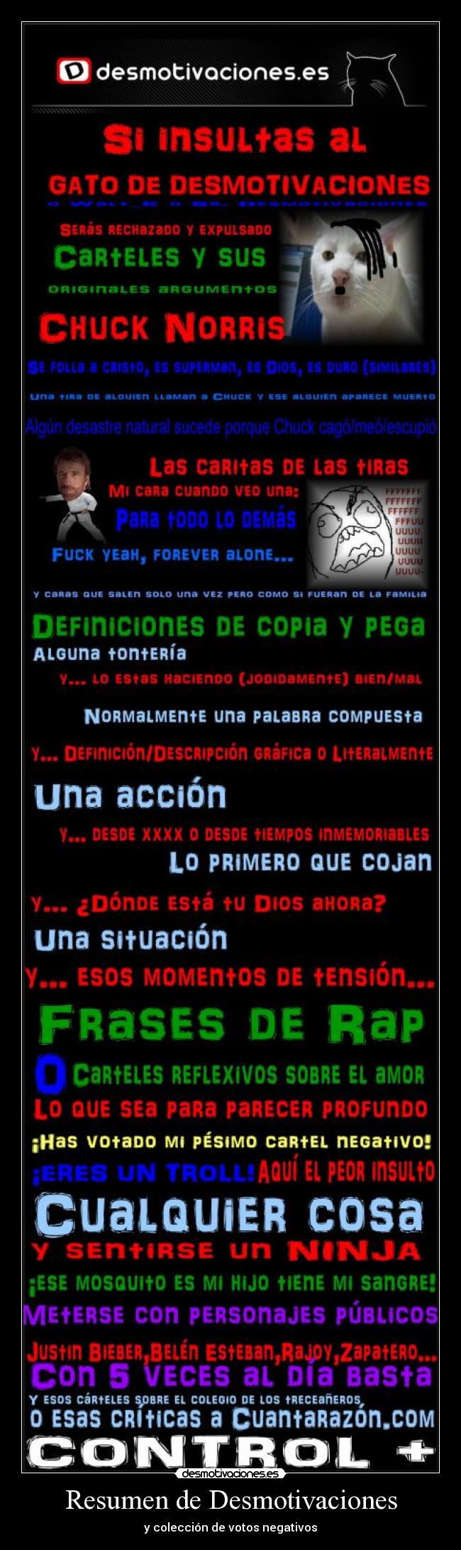 Resumen de Desmotivaciones - y colección de votos negativos