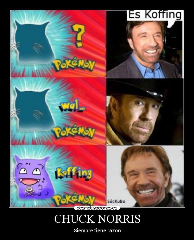 carteles chuck norris walt_k desmotivaciones pokemon srdesmotivaciones pikachu koffing desmotivaciones