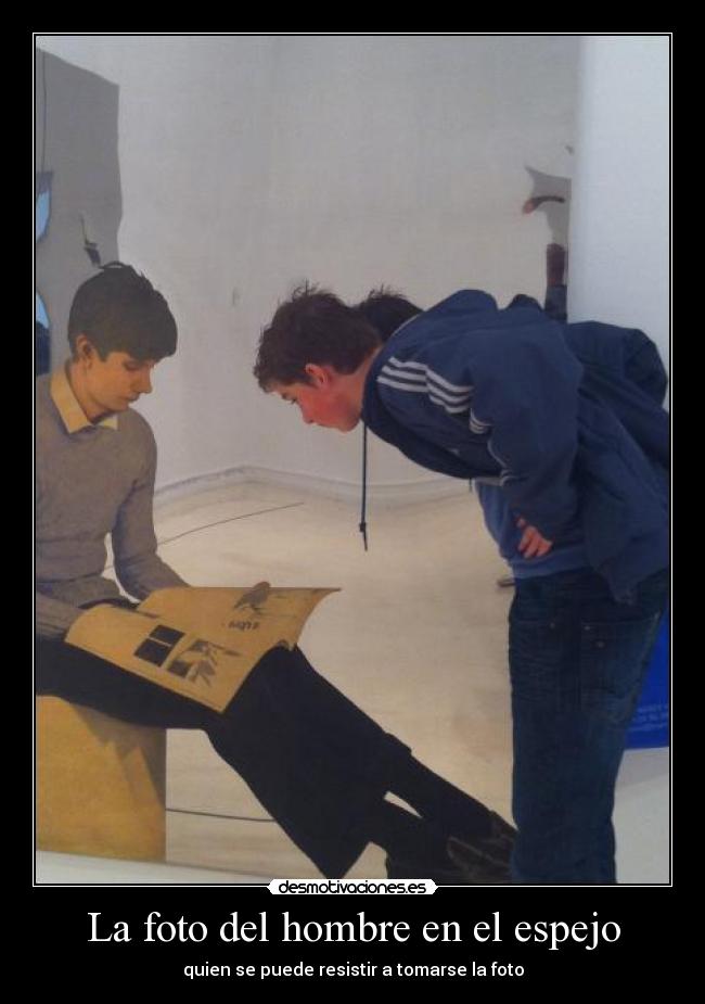 La foto del hombre en el espejo -