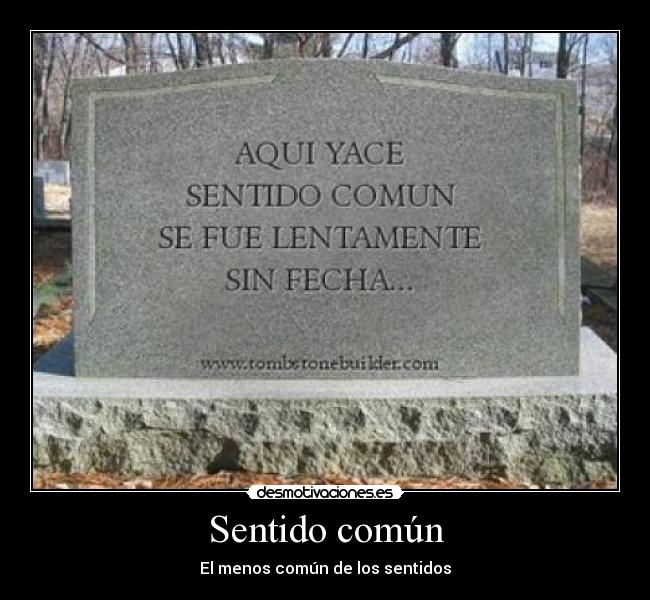 Sentido común - El menos común de los sentidos